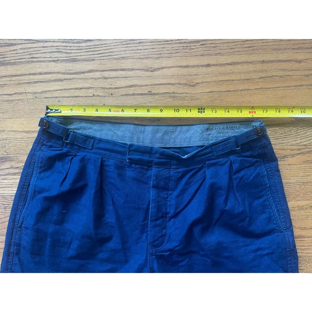 WALLACE & BARNES J. Crew Blue 100% Cotton Relaxed Shorts   Mens Size 34